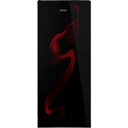 HAIER 215 Liters 3 Star Direct Cool Single Door Black Spiral Glass with Base Drawer(HRD2353PSG-P)